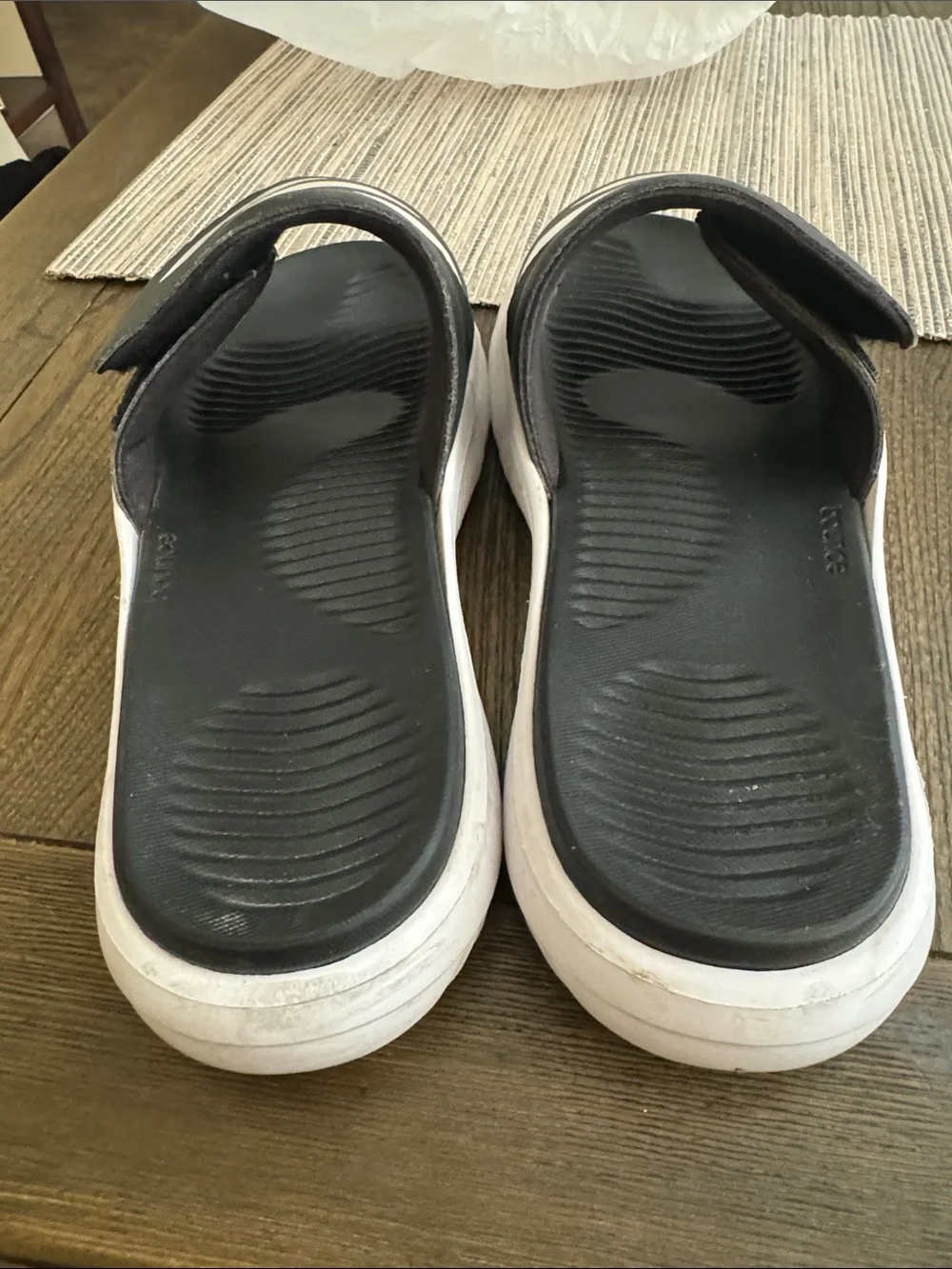 Men’s  Black and White Slide Sandals